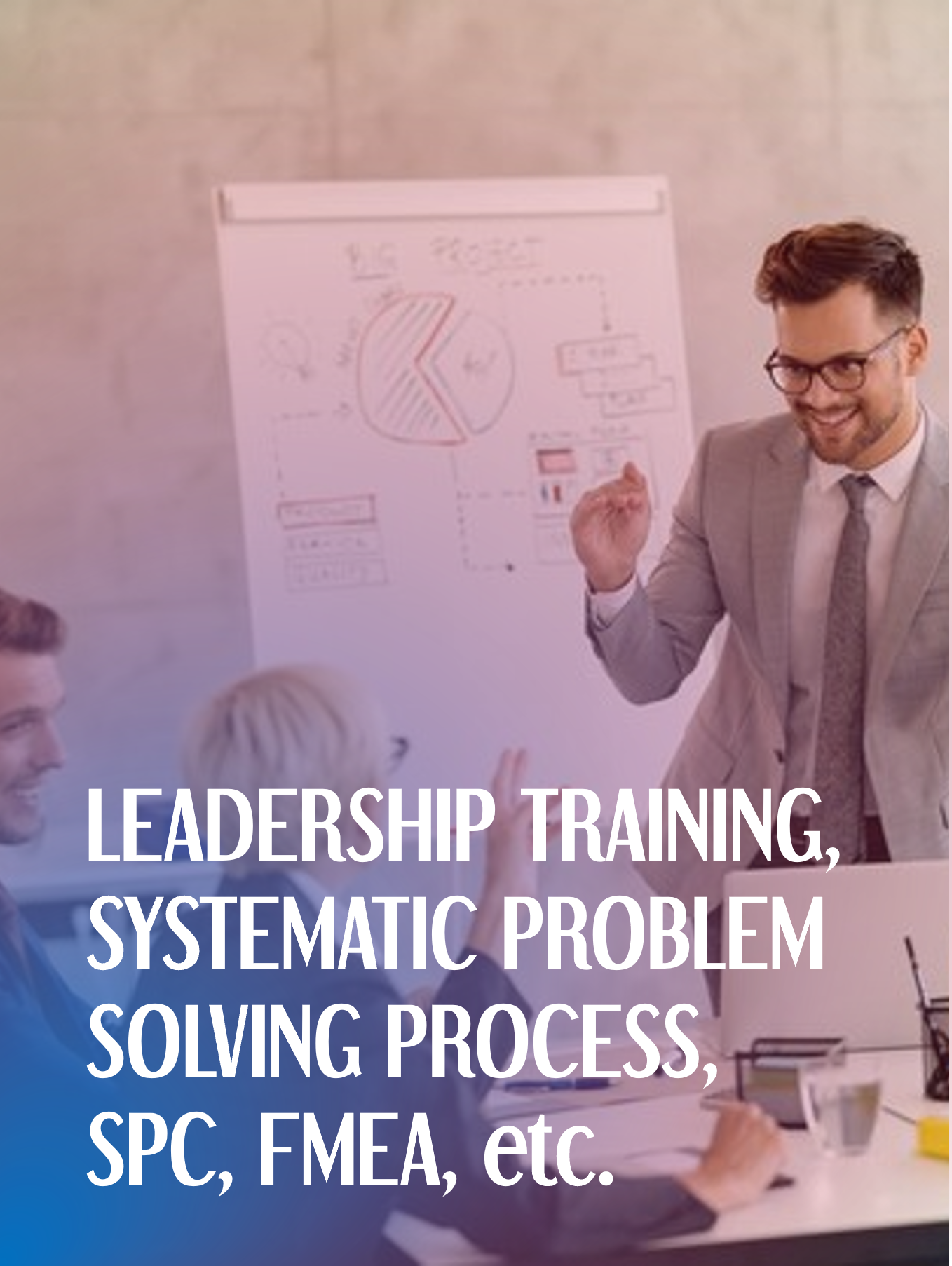 LEADERSHIP TRAINING, SYSTEMATIC PROBLEM SOLVING PROCESS, SPC, FMEA, etc
